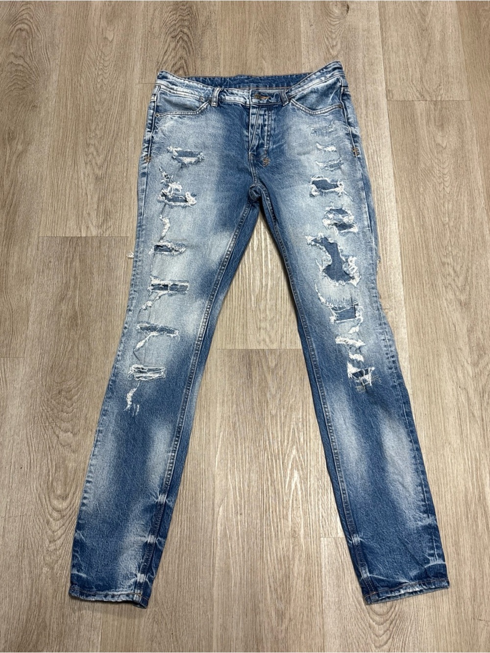 Ksubi Jeans Mens Van Winkle Skinny Leg Blue $260 Size 33x33